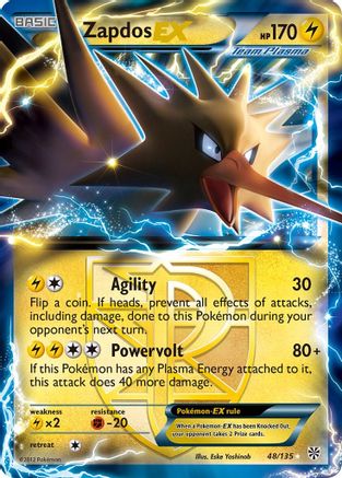 Zapdos EX (Team Plasma) (48)/135 Ultra Rare Holofoil