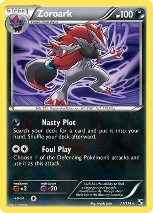 Zoroark (71)/114 Holo Rare Reverse Holofoil