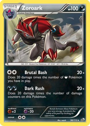 Zoroark (90)/113 Holo Rare Reverse Holofoil