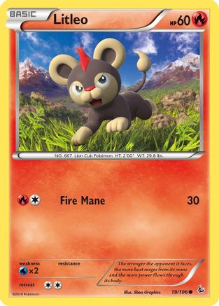 Litleo (19) (19)/106 Common Reverse Holofoil