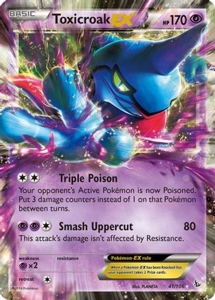 Toxicroak EX (41)/106 Ultra Rare Holofoil