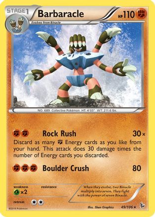 Barbaracle (49)/106 Rare Reverse Holofoil