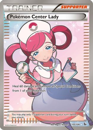 Pokemon Center Lady (105 Full Art) (105)/106 Ultra Rare Holofoil
