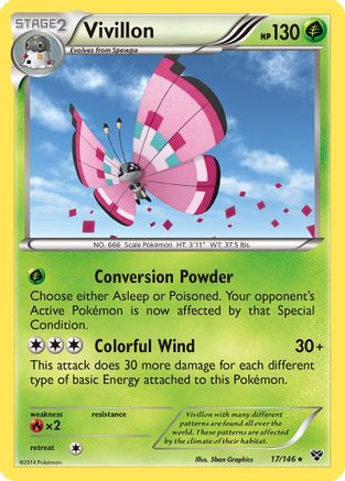 Vivillon (Meadow [Pink]) (17)/146 Holo Rare Holofoil