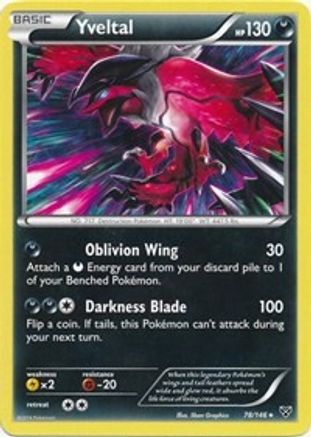 Yveltal - 78/146 (Cracked Ice Holo) (78) Holo Rare Holofoil