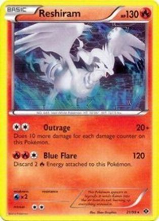 Reshiram - 21/99 (Next Destinies) (21) Holo Rare Holofoil
