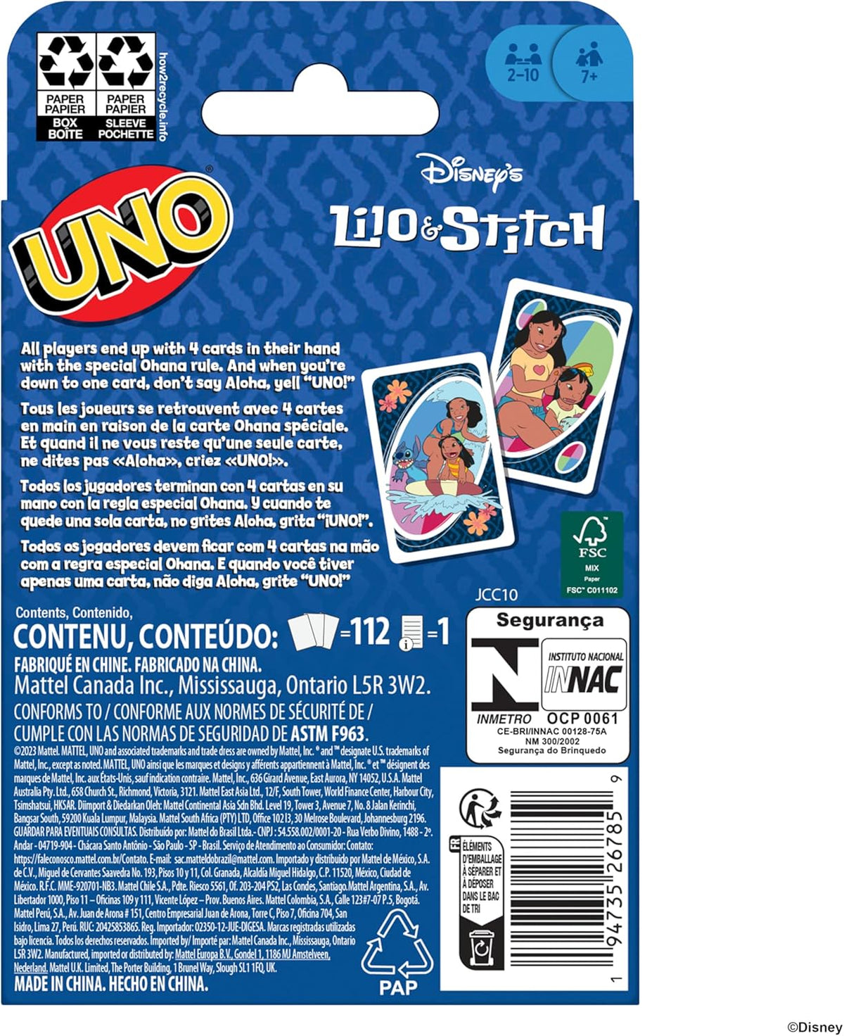 UNO -Disney's  Lilo and Stitch
