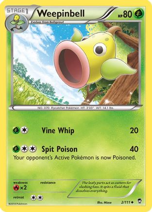 Weepinbell (2)/111 Uncommon Reverse Holofoil