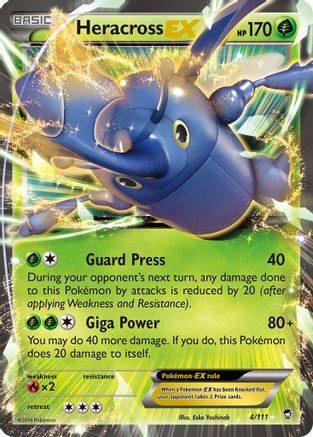Heracross EX (4)/111 Ultra Rare Holofoil