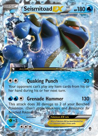 Seismitoad EX (20)/111 Ultra Rare Holofoil