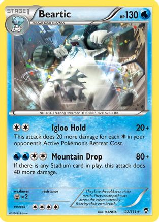 Beartic (22)/111 Rare Reverse Holofoil