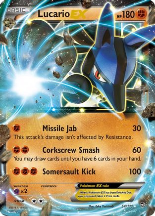 Lucario EX (54)/111 Ultra Rare Holofoil