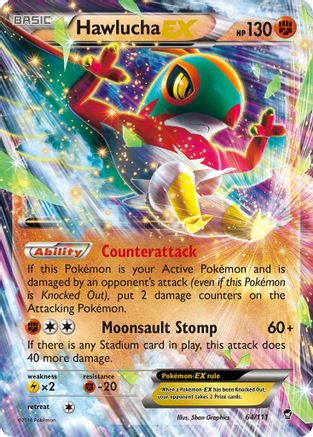 Hawlucha EX (64)/111 Ultra Rare Holofoil