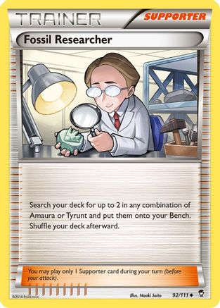 Fossil Researcher (92)/111 Uncommon Reverse Holofoil