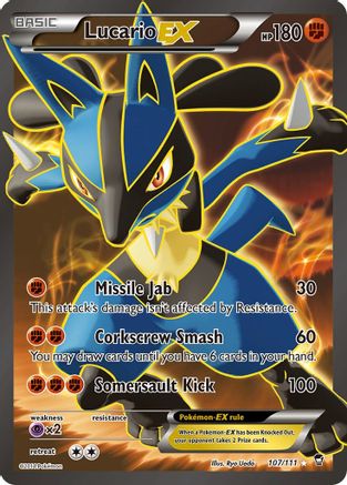 Lucario EX (107 Full Art) (107)/111 Ultra Rare Holofoil