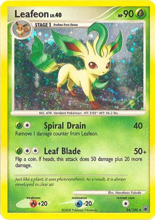 Leafeon - 24/100 (DP Majestic Dawn) (24) Holo Rare Holofoil