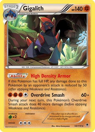 Gigalith (50)/119 Holo Rare Reverse Holofoil