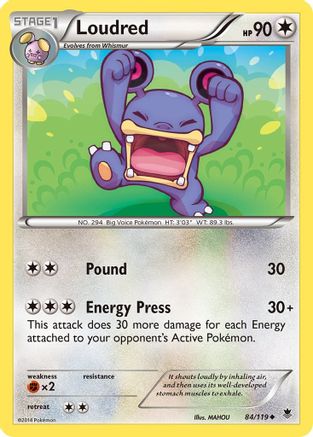 Loudred (84)/119 Uncommon Reverse Holofoil