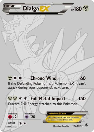 Dialga EX (122 Secret Rare) (122)/119 Secret Rare Holofoil
