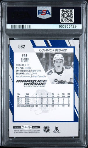 PSA 9 Connor Bedard [Blue Border] #582 2023 O-Pee-Chee (Cabinet)