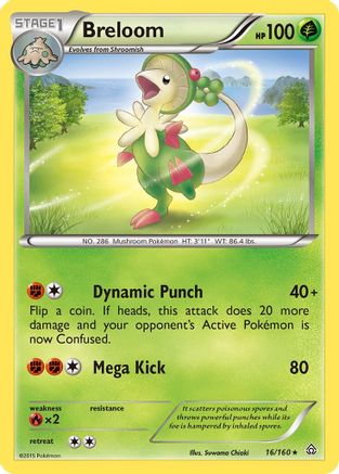 Breloom (16)/160 Rare Reverse Holofoil