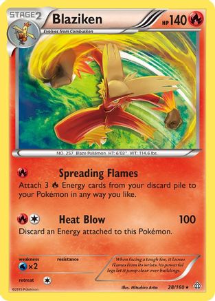 Blaziken (28)/160 Holo Rare Reverse Holofoil