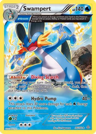 Swampert (Alpha) (36)/160 Holo Rare Reverse Holofoil