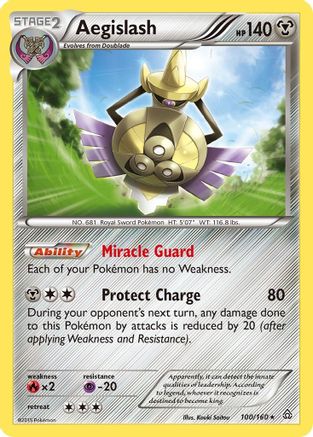 Aegislash (100)/160 Holo Rare Reverse Holofoil