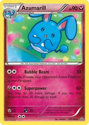 Azumarill (103)/160 Rare Reverse Holofoil