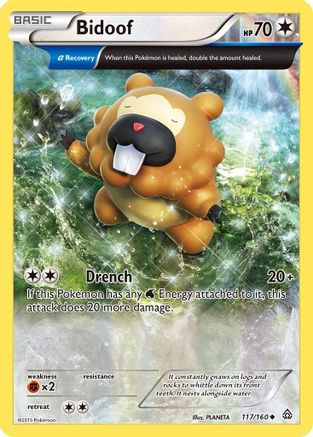 Bidoof (Alpha) (117)/160 Uncommon Reverse Holofoil