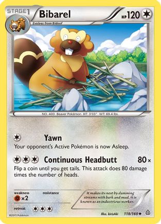 Bibarel (118)/160 Uncommon Reverse Holofoil