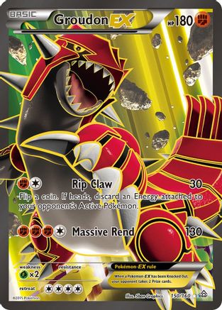 Groudon EX (150 Full Art) (150)/160 Ultra Rare Holofoil