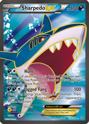 Sharpedo EX (152 Full Art) (152)/160 Ultra Rare Holofoil