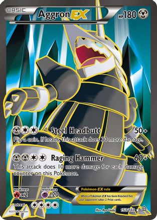 Aggron EX (153 Full Art) (153)/160 Ultra Rare Holofoil