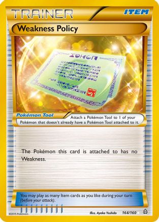 Weakness Policy (164 Secret Rare) (164)/160 Secret Rare Holofoil