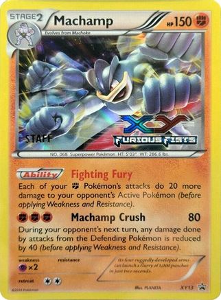 Machamp - XY13 (Prerelease) [Staff] (XY13) Promo Holofoil