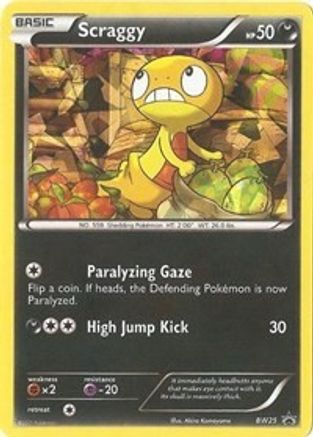 Scraggy - BW25 (Cracked Ice Holo) (BW25) Promo Holofoil