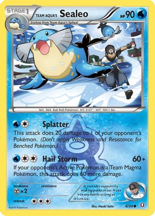 Team Aqua's Sealeo (4)/34 Common Reverse Holofoil