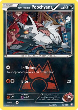 Team Magma's Poochyena (17)/34 Common