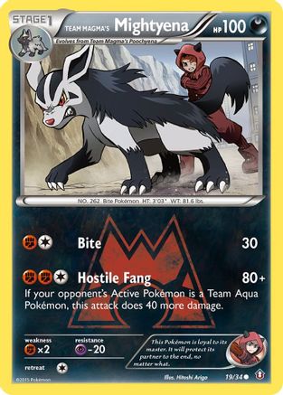 Team Magma's Mightyena (19)/34 Common