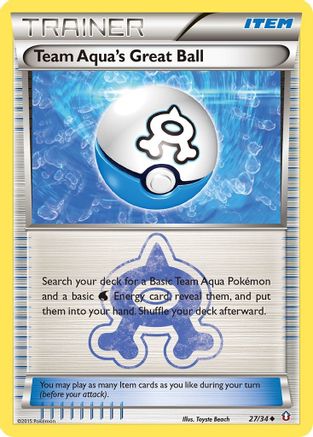 Team Aqua's Great Ball (27)/34 Uncommon Reverse Holofoil