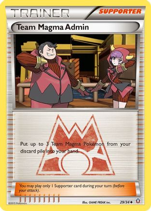 Team Magma Admin (29)/34 Uncommon Reverse Holofoil