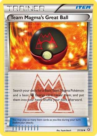 Team Magma's Great Ball (31)/34 Uncommon Reverse Holofoil