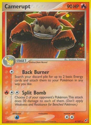Camerupt (4)/107 Holo Rare Holofoil