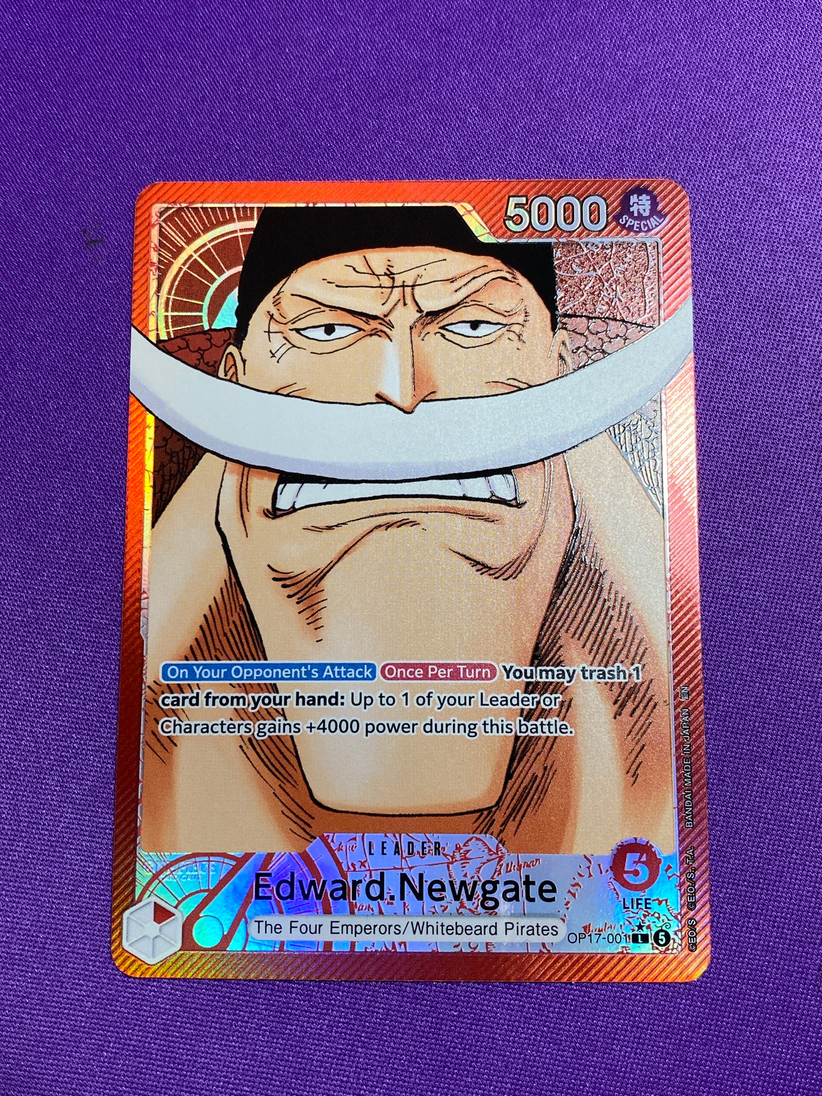 Edward.Newgate (Alternate Art) (OP17-001) - The World's Strongest Warriors Foil (Cabinet-NM)