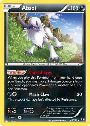 Absol (40)/108 Holo Rare Reverse Holofoil