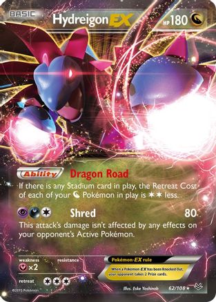 Hydreigon EX (62)/108 Ultra Rare Holofoil