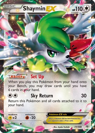Shaymin EX (77)/108 Ultra Rare Holofoil