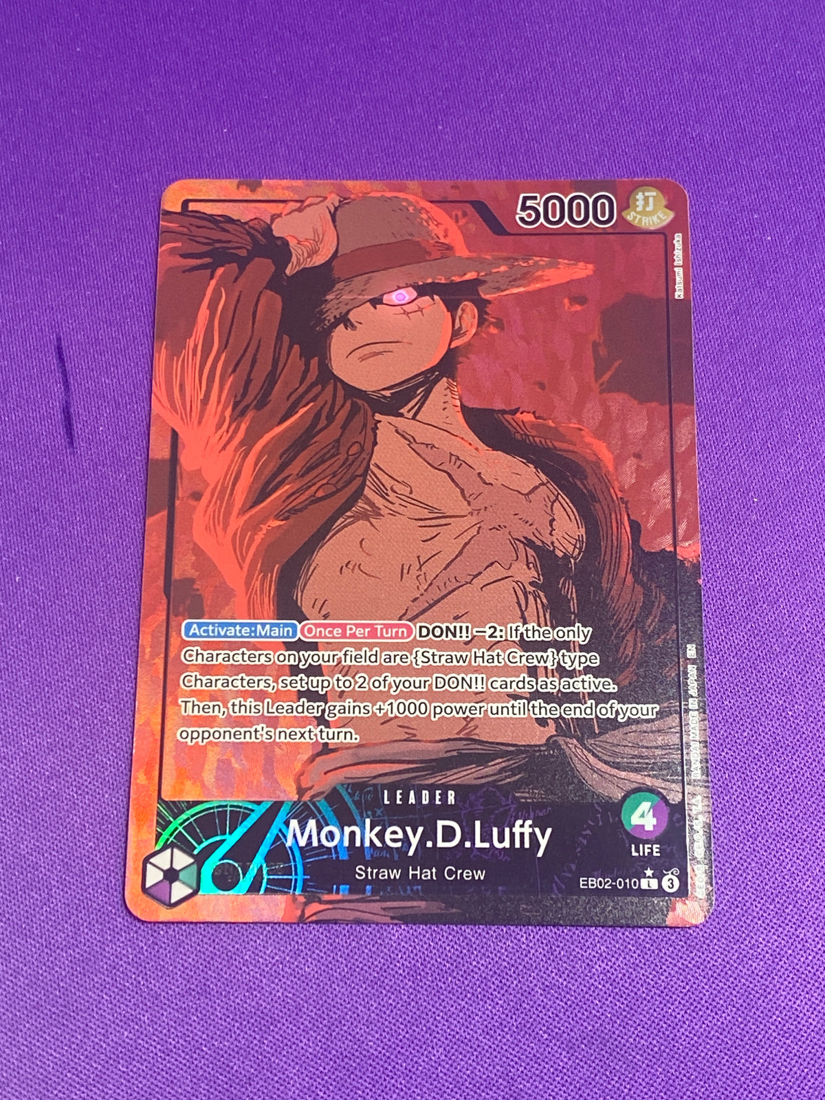 Monkey.D.Luffy (Alternate Art) (EB02-010) - Extra Booster: Anime 25th Collection Foil (Cabinet-NM)