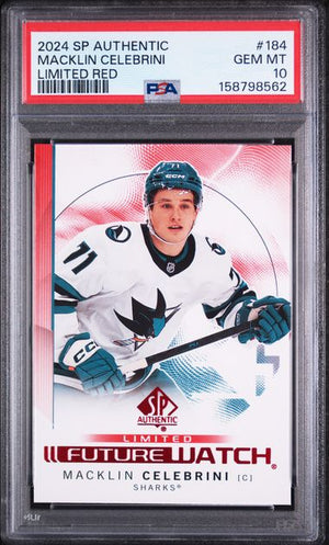 PSA 10 Macklin Celebrini Limited Red #184 (Cabinet)